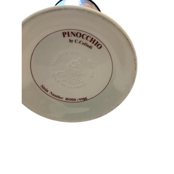 LTD Edition Mettlach Fairy Tale Stein Collection - Pinocchio with Certificate - Picture 8 of 9